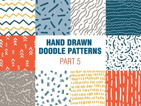 On renkli basit minimalist dikişsiz desen seti