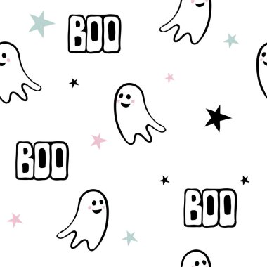 Sevimli çizgi hayaletler ile Seamless Modeli