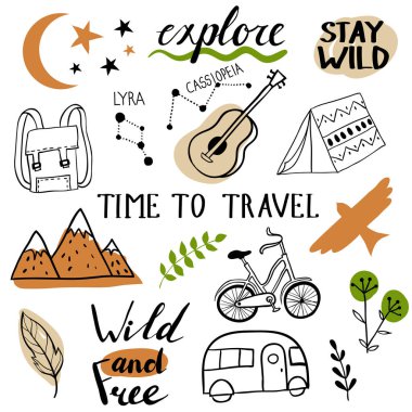 Renkli açık macera seti