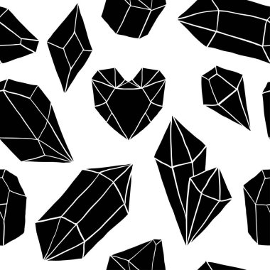 Siyah elmas, jems, taşlar ile dikişsiz desen