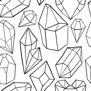 Elmas, jems, taşlar ile dikişsiz desen