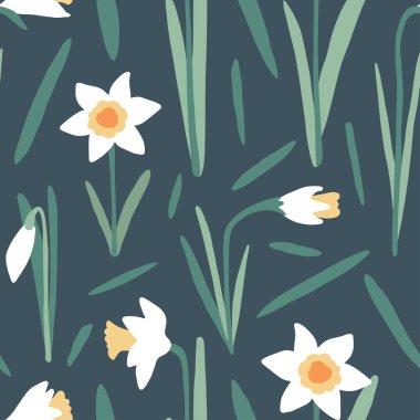 Çiçek basit seamless modeli