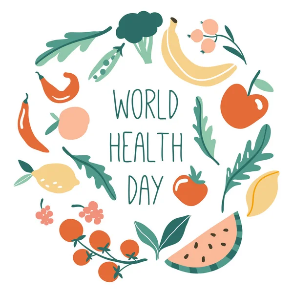 Παγκόσμια Ημέρα Υγείας Concept — Διανυσματικό Αρχείο