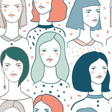 Kız Karakterler sorunsuz desen