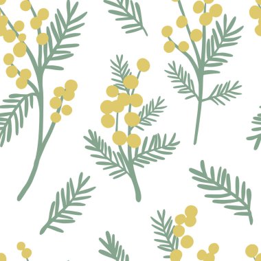Mimoza dikişsiz desen