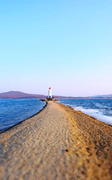 Φάρος Στο Βλαδιβοστόκ Προβολή — Φωτογραφία Αρχείου