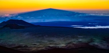 Sunset on the Summit of Mauna Kea on the Big Island of Hawaii  clipart