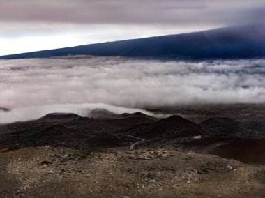 Mauna Kea Hawaii büyük ada üzerinde zirvesine on Sunset 