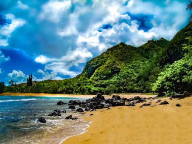 Kauai Adası, Hawaii tropik ada manzaraları