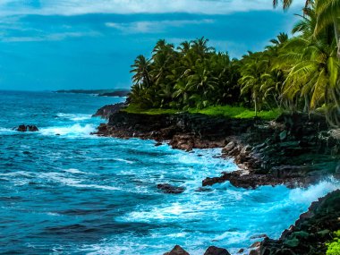 Pahoa Kilauea Volkanı son 2018 lav akışı şimdi kapsadığı Hawaii büyük ada güneydoğu kıyısında.