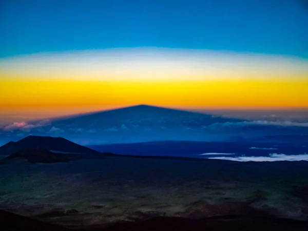 Solnedgång Toppen Mauna Kea Den Stora Hawaii — Stockfoto