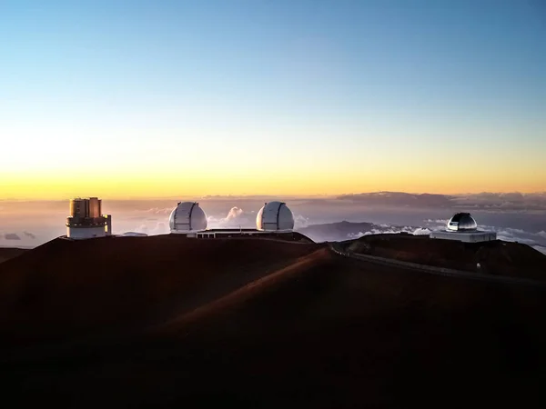 Puesta Sol Cumbre Mauna Kea Isla Grande Hawaii —  Fotos de Stock