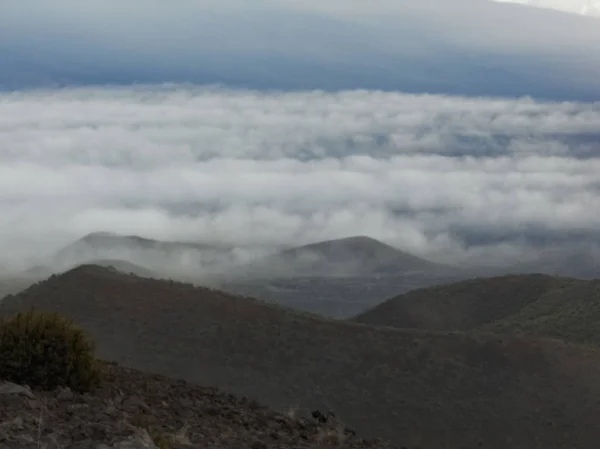 Solnedgång Toppen Mauna Kea Den Stora Hawaii — Stockfoto