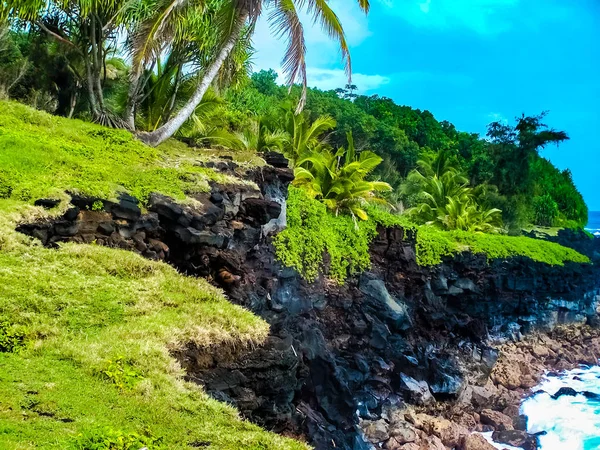 Pahoa Kilauea Volkanı son 2018 lav akışı şimdi kapsadığı Hawaii büyük ada güneydoğu kıyısında.
