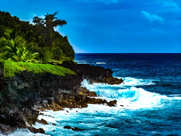 Pahoa Nas Margens Sudeste Ilha Grande Havaí Agora Coberta Pelo — Fotografia de Stock