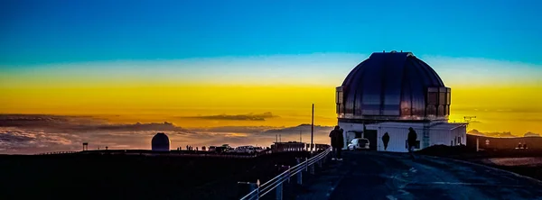 Pôr Sol Cúpula Mauna Kea Ilha Grande Havaí — Fotografia de Stock