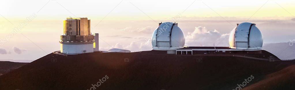 Sunset on the Summit of Mauna Kea on the Big Island of Hawaii 