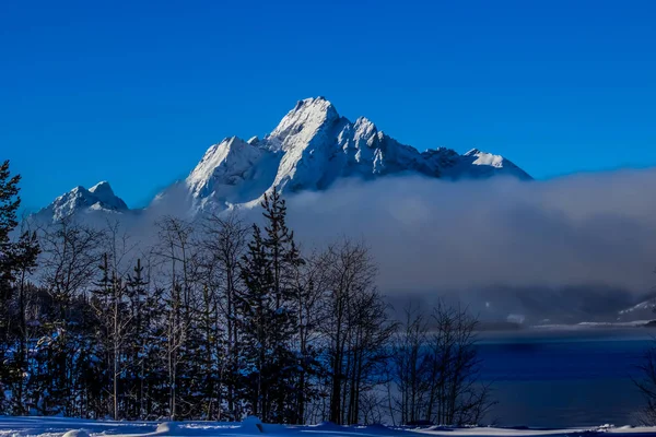 Μέρα Του Χειμώνα Στο Εθνικό Πάρκο Grand Teton Ουαϊόμινγκ — Φωτογραφία Αρχείου