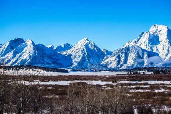 Winter Day Grand Teton National Park Wyoming — Stock Photo, Image