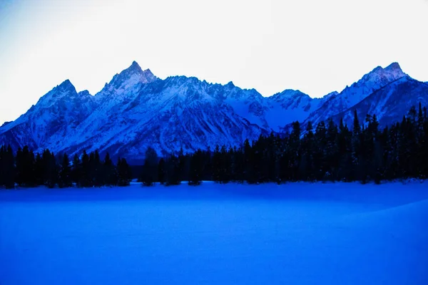 Wintertag Grand Teton Nationalpark — Stockfoto