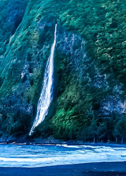 Тропічний Рай Waipio Долині Великому Острові Гаваї — стокове фото