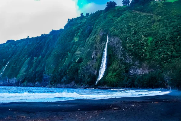 Paraíso Tropical Waipio Valley Ilha Grande Havaí — Fotografia de Stock