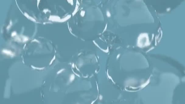 Bubbels Drijvende Omhoog Door Het Water — Stockvideo