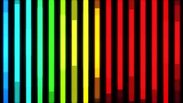 Farbbänder Reagieren Auf Spektrum Audio — Stockvideo