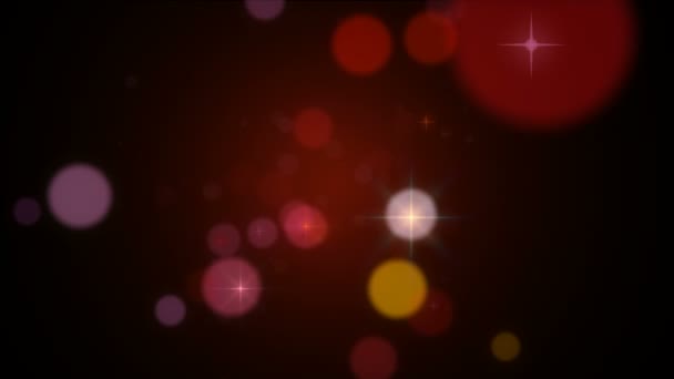 Farbiges Bokeh Mit Sternenlicht — Stockvideo