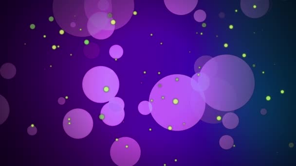 Floating Bokeh Particles Purple Background — Stock Video