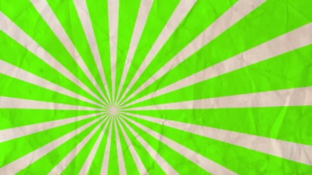 Motion Graphics Background Rotating Rays Lime Green Color — Stock Video