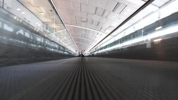 Escalator Aéroport Terminal Mouvement — Video