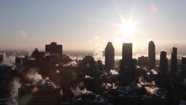 Großstadtnebel Morgen — Stockvideo