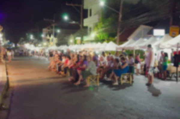 Abstract Blur Tourist Night Markets Krabi Thailand — Stock Photo, Image