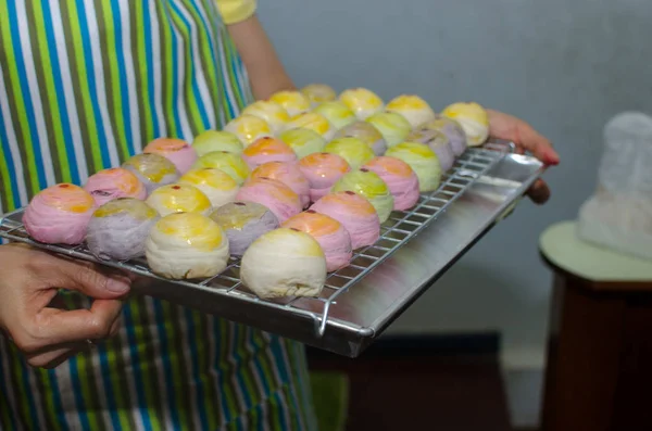 Pastelería China Una Bandeja Horno — Foto de Stock