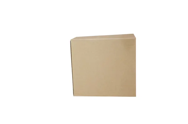 Brown Paper Box White Background — Stock Photo, Image