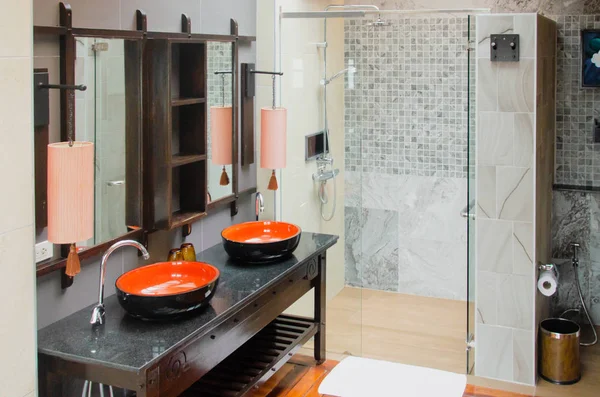 Modern Interior Bathroom Shower — Stockfoto