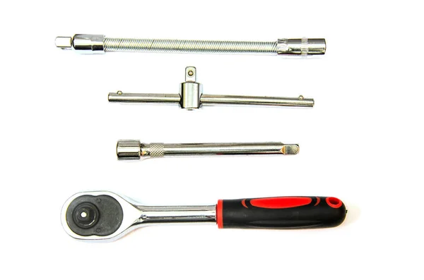 Mechanic Tools Set Screwdriver White Background — Stock Photo, Image