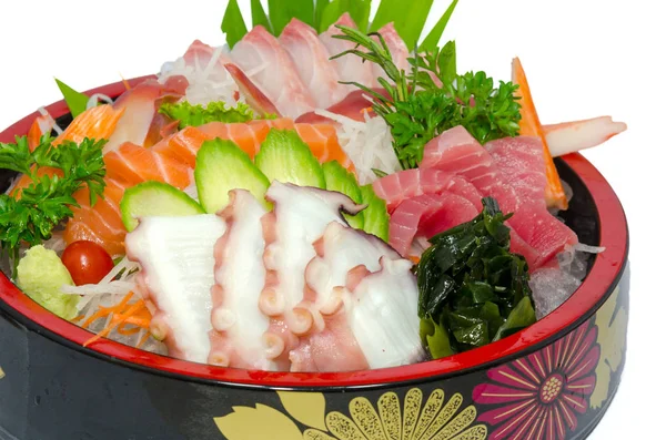 Cibo Giapponese Scivolo Fresco Set Sashimi — Foto Stock