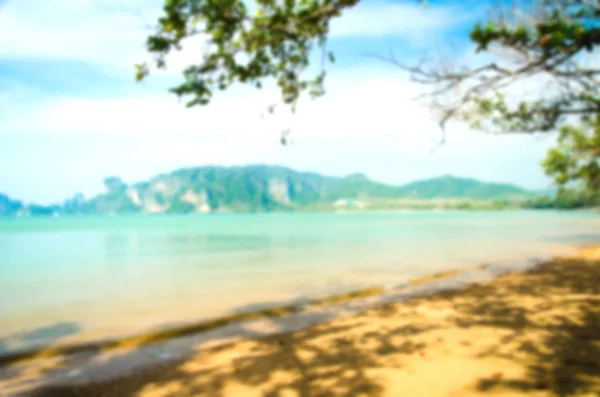 Blur Verano Playa Tropical Fondo Abstracto Copiar Espacio — Foto de Stock