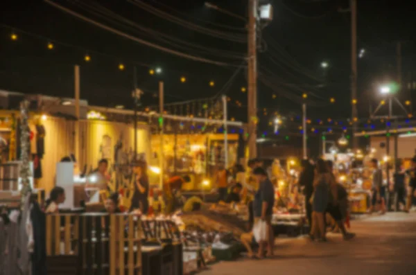 Flou Festival Nuit Marché Touristes Peut Être Utilisé Pour Affichage — Photo