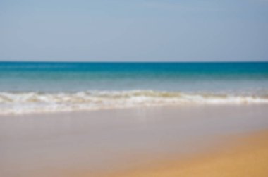 Plaj ve deniz arka plan bulanıklık. Kopya alanı