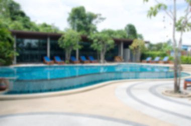 Yüzme Havuzu için arka plan bulanıklık. görüntülemek için kullanılan