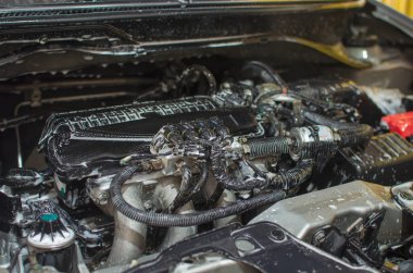 Yıkama motoru köpük ile.