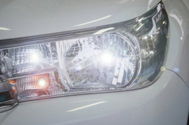 Modern araba dış detayları. Far bir modern spor araba