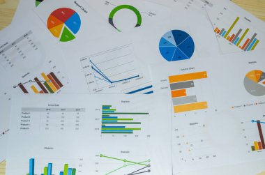 Kağıt belgeleri İş Dosyaları, Grafikler ve Analizler