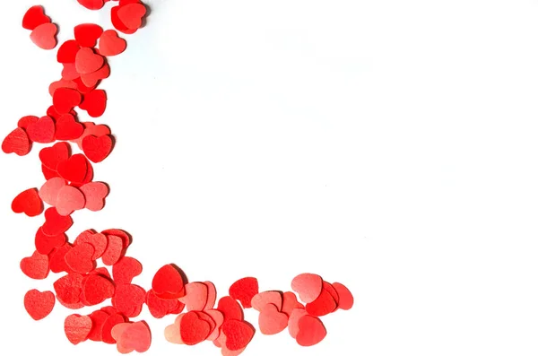 Czerwone Serce Białym Tle Walentynki — Zdjęcie stockowe