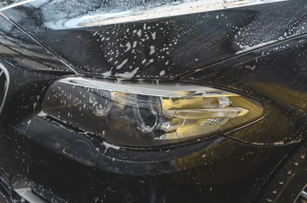 Espuma de lavagem de carro — Fotografia de Stock