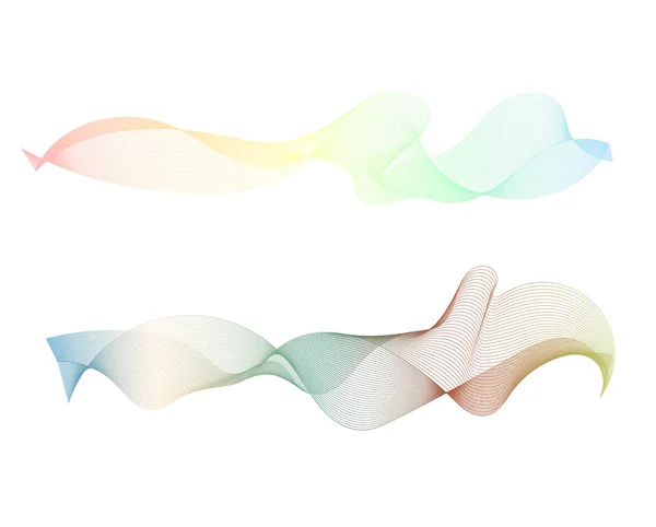 Abstrakte Linien, pastellfarbene Wellen — Stockvektor