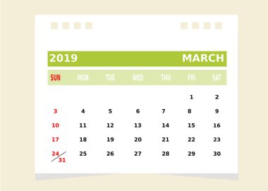 Takvim ay yürüyüşü